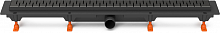 Душевой желоб Milleau Point 650мм (цвет решетки - черный), горизонтальный выпуск 40мм