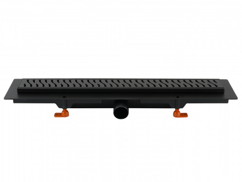 Душевой желоб Milleau Level 550мм (цвет решетки - черный), горизонтальный выпуск 40мм