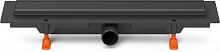 Душевой желоб Milleau Multi 550мм (цвет решетки - черный), горизонтальный выпуск 40мм
